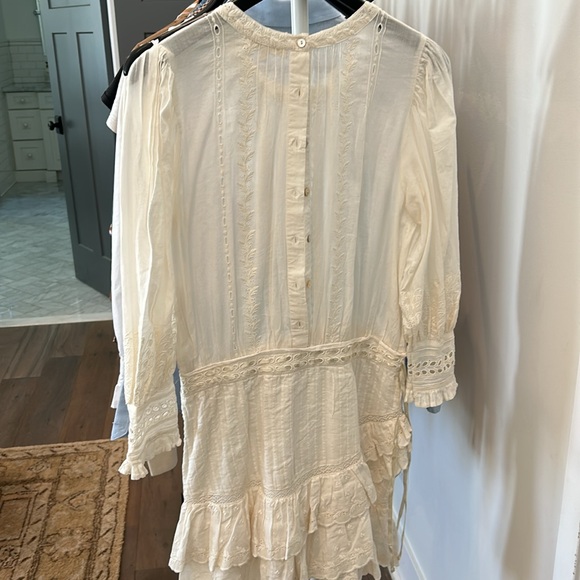 Loveshakefancy white/cream long sleeve dress size small - Picture 3 of 3